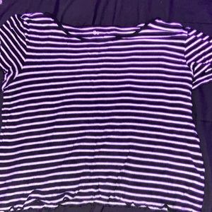 striped black and white shirt